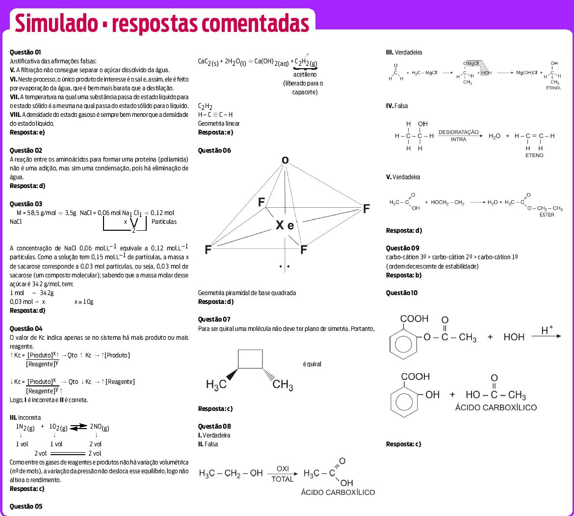 Respostas comentadas do simuladinho de Matemática |