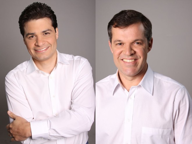 Sandro Alex do PPS (esq) e seu candidato a vice Leopoldo Cunha Neto | 