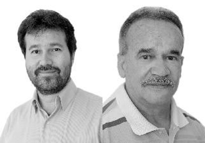 Vilson Machado (esq) e seu candidato a vice Wilson Trindade, ambos do PSOL |