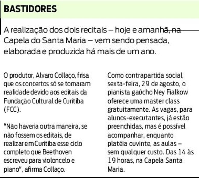 Veja como foi a elaboração e produção dos dois recitais | 