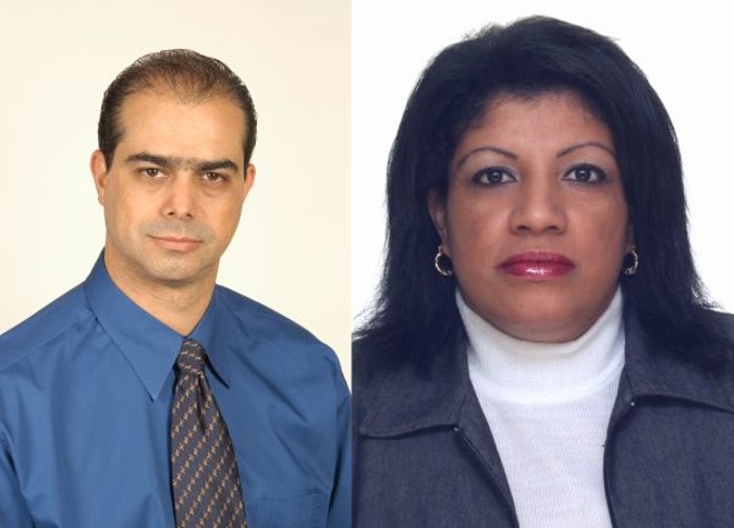 Marcos Colli e sua candidata a vice Francisca da Silva, ambos do PV |