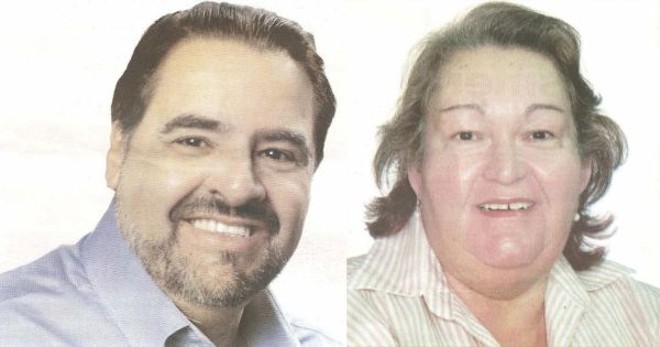 Candidato Zé Maria e sua vice Esmeralda Ribeiro Mendes, ambos do PMDB | 