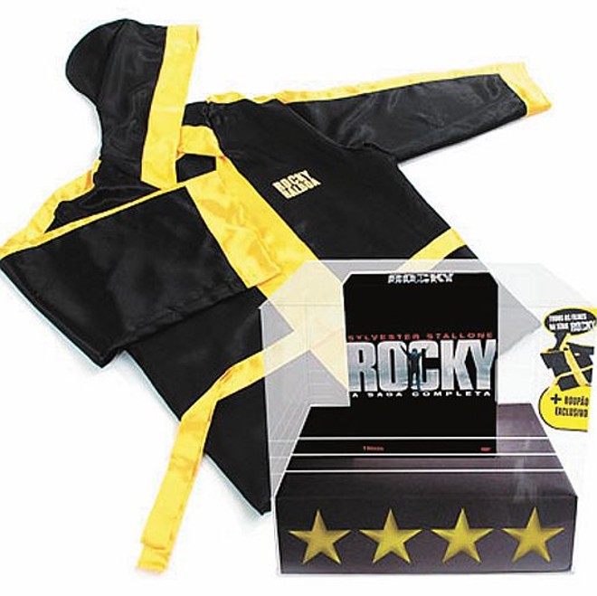 Rocky: A Saga Completa. Fox, 2007. Classificação indicativa: 14 anos. Preço médio: R$ 342 (com roupão) e R$ 120 |