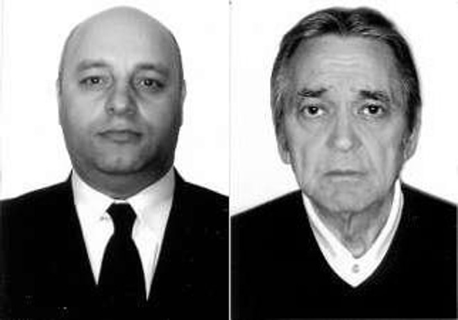 Lauro Rodrigues (esquerda) e seu candidato a vice Jandir Miserkowski, ambos do PT do B | 