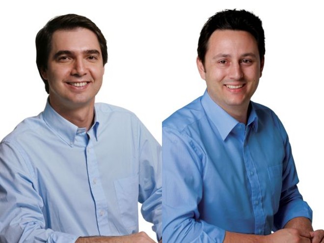 Wilson Quinteiro do PSB (esq) e seu candidato a vice Rodrigo Soria do Democratas |