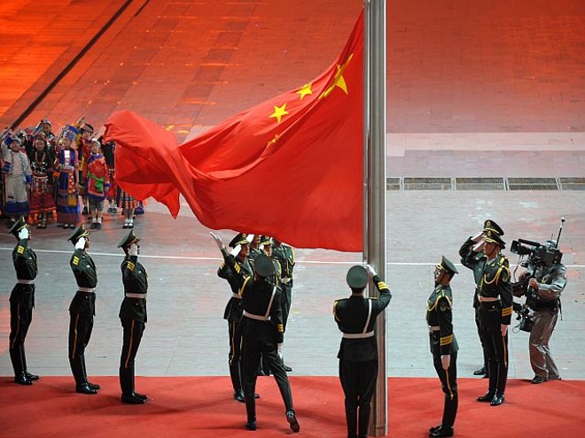 Hino Nacional da China é cantado na festa de abertura dos Jogos Olímpicos |