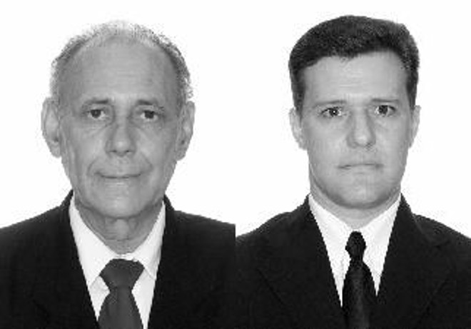 Sidnei Silva (esq) e seu candidato a vice Marcos da Mota, ambos do PSDC | 