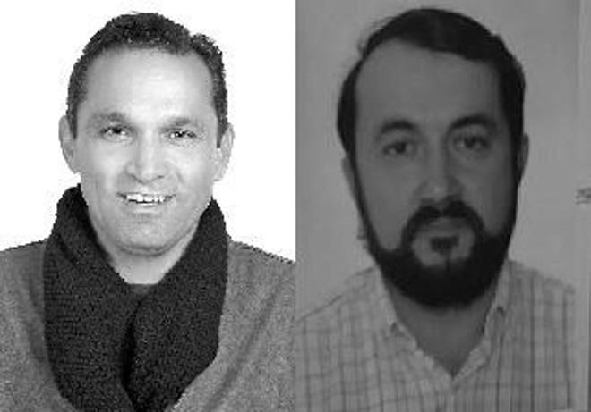 Prof Ivanildo (esq) e seu candidato a vice Gilberto de Araújo, ambos do PSOL |