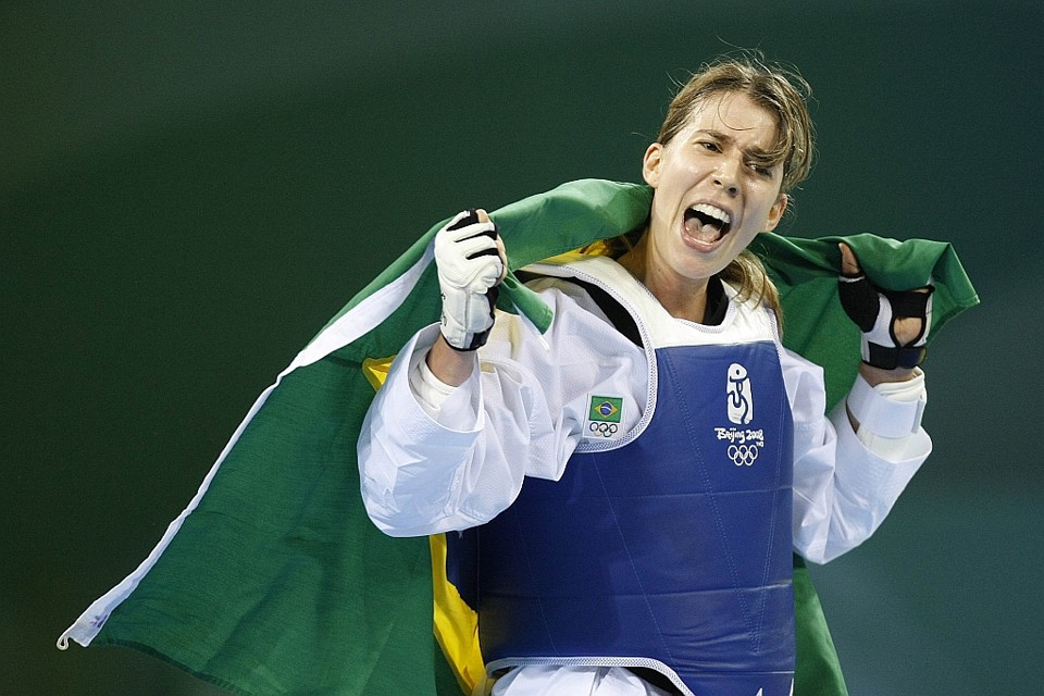 Natália Falavigna, primeira medalha do Brasil no tae kwon do. | Jonathan Campos, enviado especial/ Gazeta do Povo