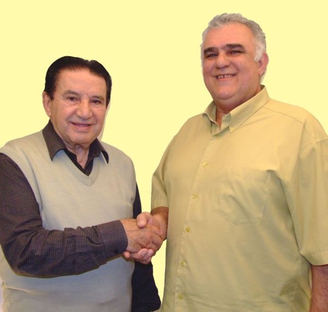 Miguel Jamur do PT do B (esq) e seu vice José Carlos Miranda do PV | 