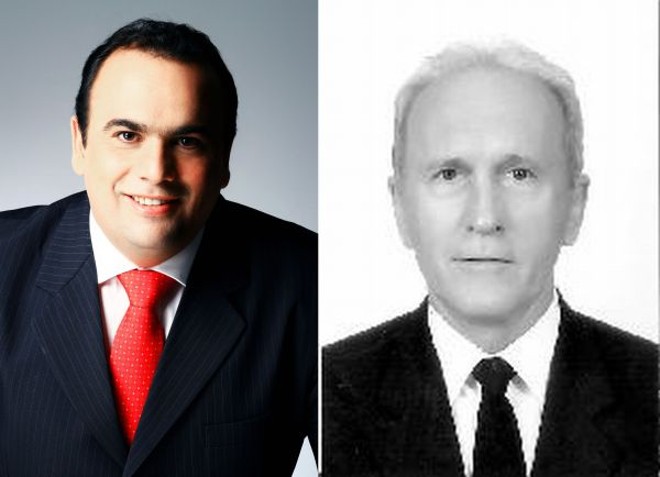 Reni Pereira do PSB (esq) e seu candidato a vice Neuso Rafagnin do PTB | 