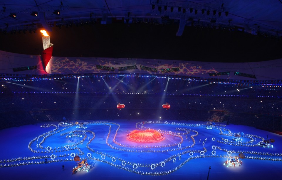 Com festa luxuosa de encerramento, a China comemora sucesso dos Jogos Olímpicos. Os chineses conquistam 51 ouros em casa | AFP PHOTO / CARL DE SOUZA