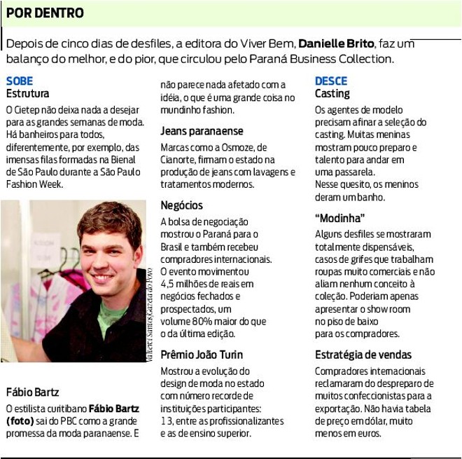 Confira o balanço do Paraná Business Collection | 