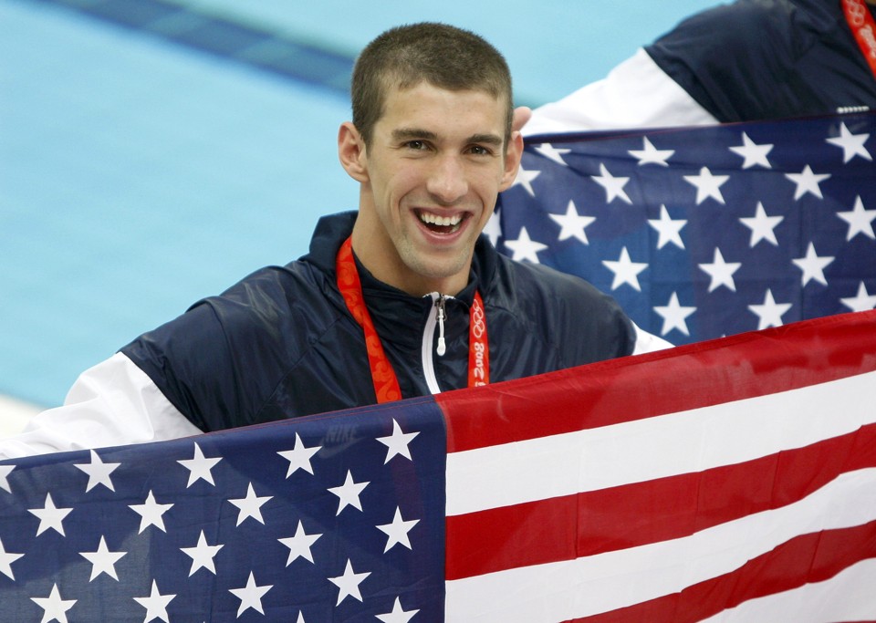 Com 11 ouros, Phelps superou Carl Lewis, Mark Spitz, Paavo Nurmi e Larissa Latynina como maior medalhista de ouro | Jerry Lampen / Reuters
