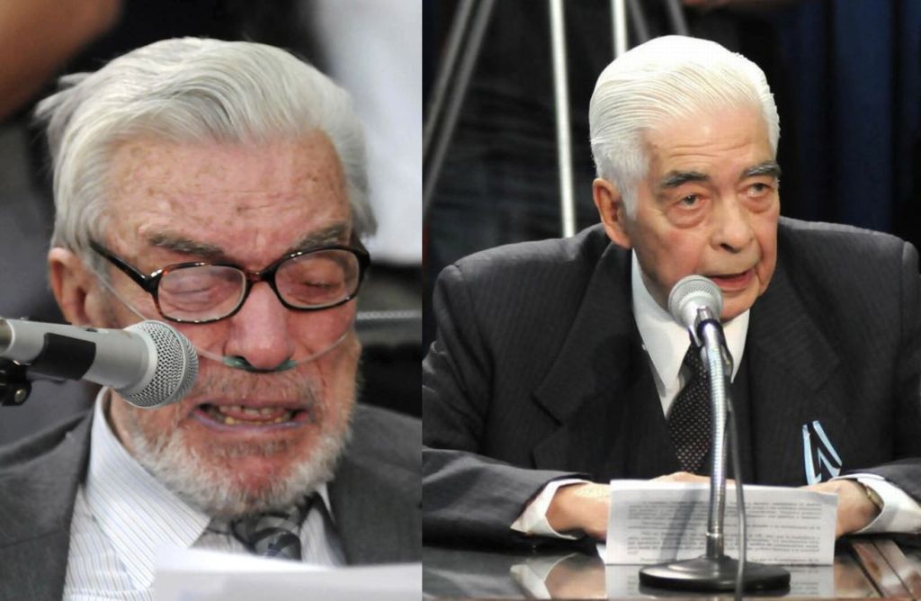 Bussi (esq.) e Benjamin foram condenados por tortura, seqüestro e homicídio qualificado | Jorge Olmos Grosso / Reuters