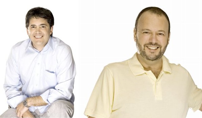 Peterson Cantu (esq) e seu candidato a vice Frederico Vanetti de Araujo, ambos do Democratas | 