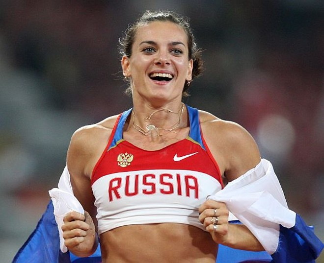 Yelena Isinbayeva (Rússia)- A bela russa provou que é imbatível no salto com vara (foi ouro e estabeleceu o novo recorde mundial, 5,05 m) e também em beleza. |