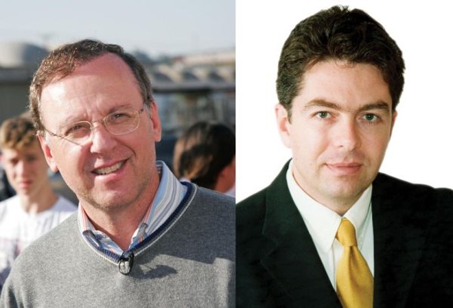 Carlos Moreira (esquerda) e seu candidato a vice Cleiton Kielse, ambos do PMDB | 