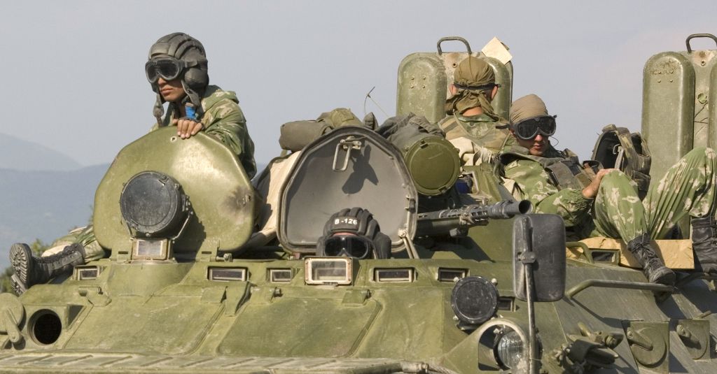 Soldados russos esperam ordem suprema para saída da Georgia, enquanto isso descansam e monitoram terreno | Adrees Latif / Reuters