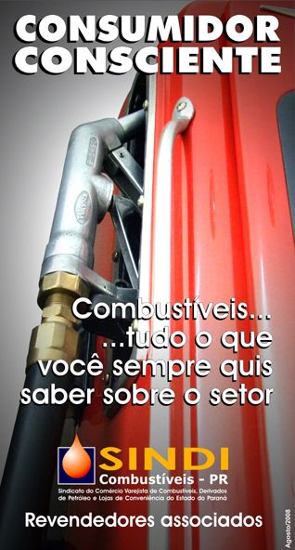 Capa da cartilha que será distribuída nos postos associados ao Sindicombustíveis em Curitiba |