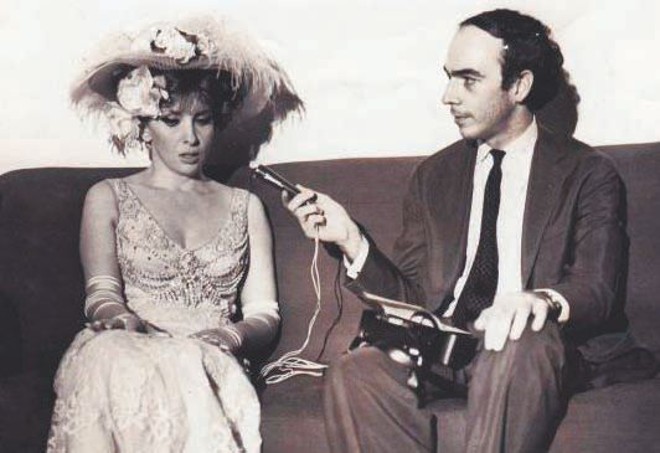O curitibano Muggiati, que foi diretor de redação de Manchete, entrevista atriz Gina Lollobrigida | 