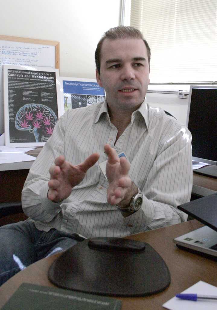 No total, a maconha tem cerca de 400 substâncias, 60 delas canabinóides. Entre elas está o THC (tetra-hidro-canabinol), que é o que causa alterações da percepção de quem fuma maconha, mas também é usado no tratamento de várias doenças, como glaucoma, esclerose múltipla, entre outros casos. | Daniel Watanabe