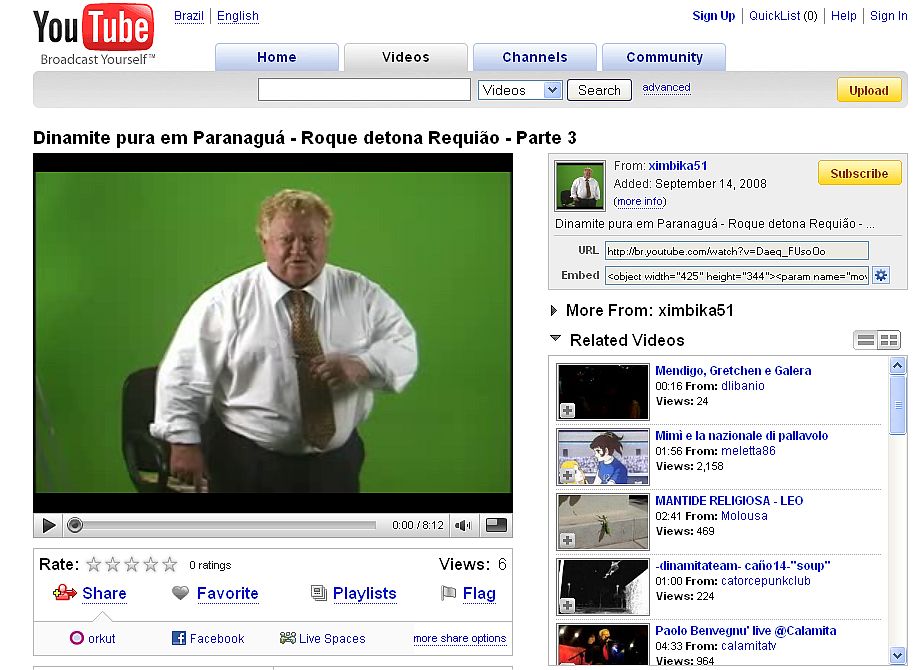 O ex-prefeito e candidato Mario Roque (PMDB) não poupou palavras contra Eduardo Requião e diz que o governador "se faz de morto" | Reprodução YouTube