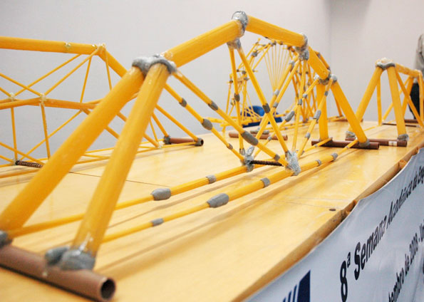 A ponte vencedora agüentou 11,950 kg | G1