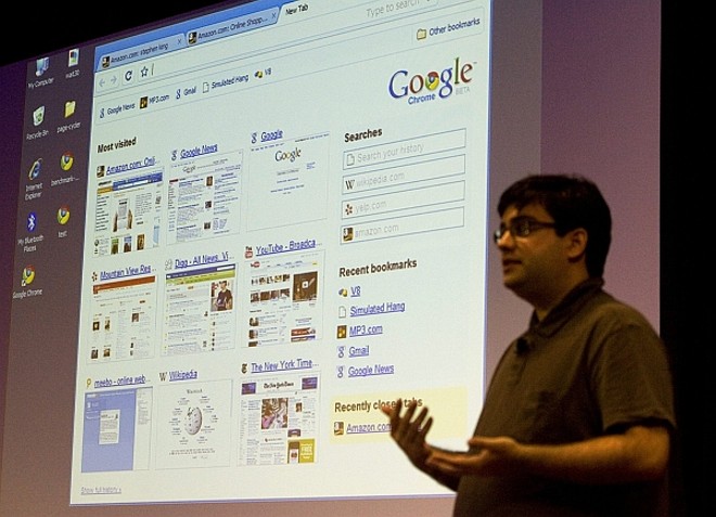 O engenheiro do Google Ben Goodger apresentou o programa na sede da Califórnia. | 