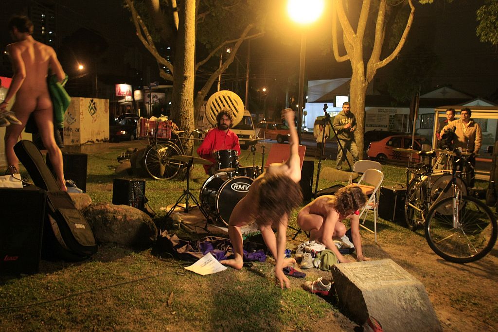 Protesto: grupo queria crédito pela participação no Dia Mundial sem Carro | Daniel Derevecki/Gazeta do Povo