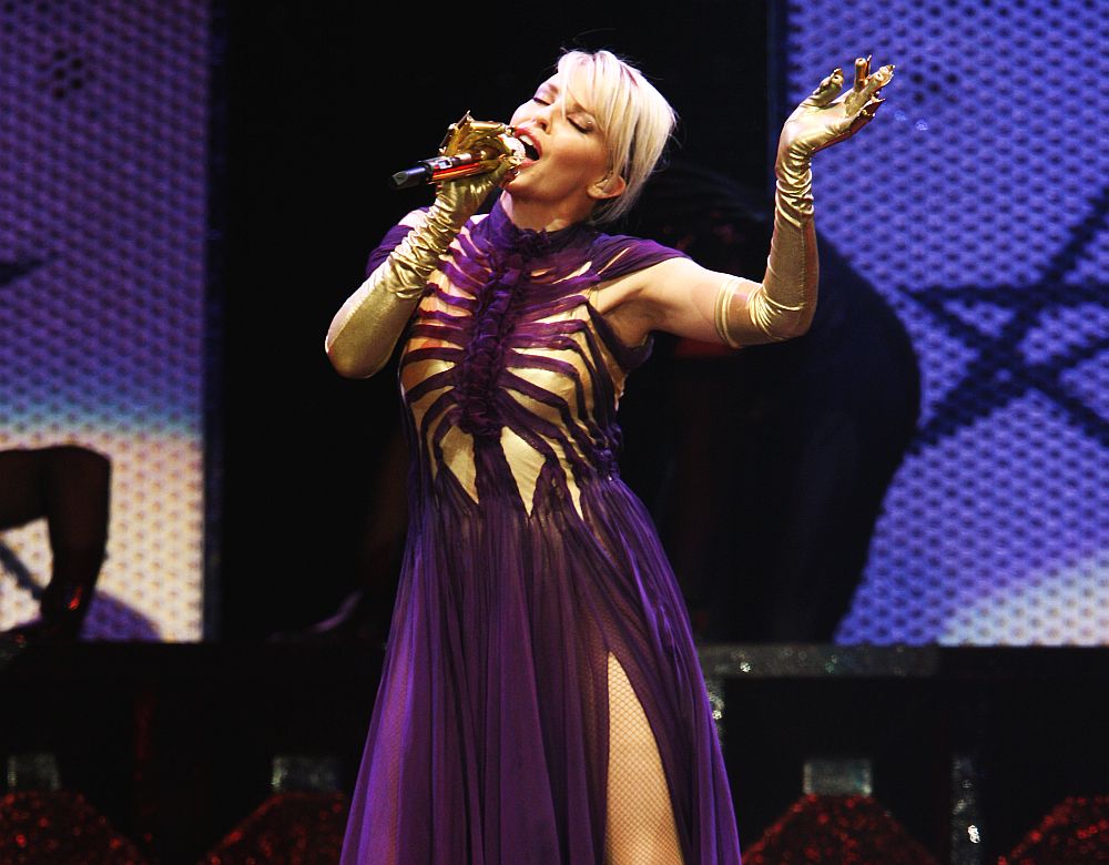 A australiana Kylie Minogue durante show em Junho deste ano | AFP/Peter Muhly