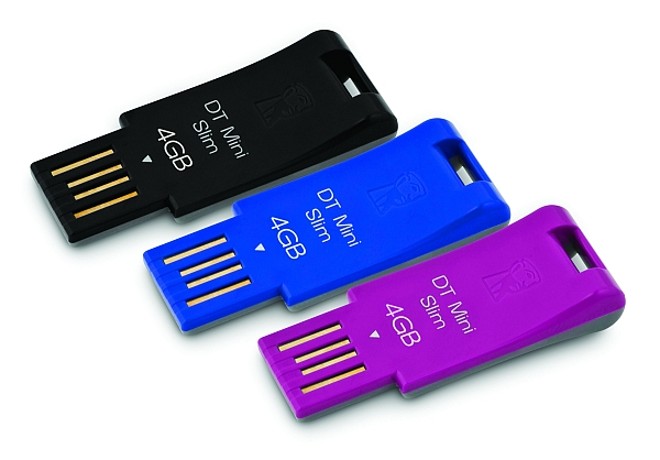 Linha Data Traveler Mini Slim, lançamento da Kingston: cada pen drive tem apenas seis milímetros de espessura e pesa 1,81 grama | 