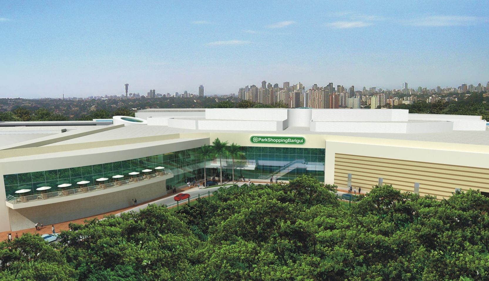 Projeção de como ficará a nova ala do shopping depois de pronta | Assessoria de imprensa do ParkShopping Barigüi