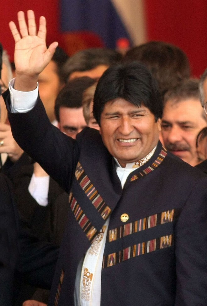 O presidente boliviano Evo Morales: emoção em momento histórico | Christian Rizzi/Gazeta do Povo