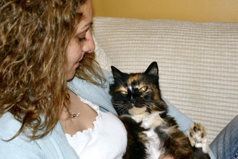 Gilly Delaney com a gata Dixie, que reapareceu depois de 9 anos | Reuters
