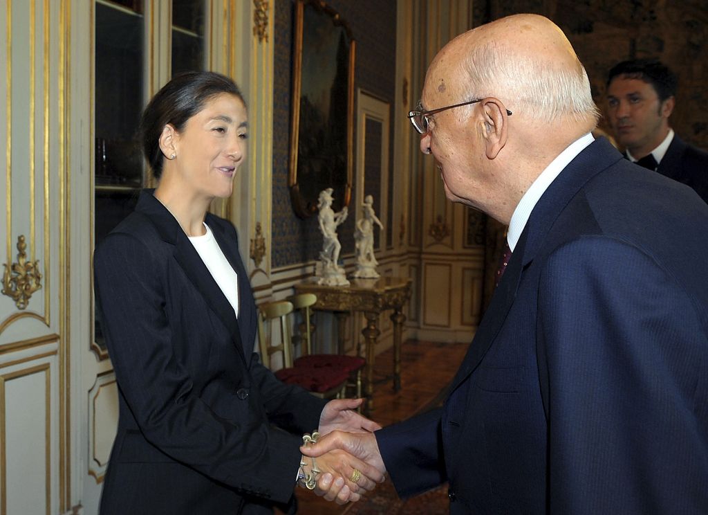 Ingrid se encontra em Roma com o presidente italiano Giorgio Napolitano: dia em que completa dois meses de liberdade do cativeiro das Farc | Enrico Oliveiro/ Reuters