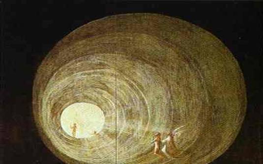 "Túnel de luz", retratado neste quadro de Hieronymus Bosch (séc. 15), é comumente mencionado nas experiências de quase-morte | Reprodução