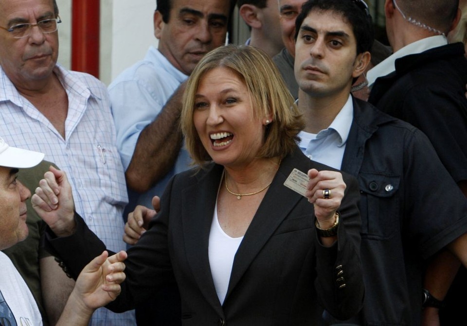 Livni disse que os seguidos "foram incríveis" após vitória anunciada em pesquisas de boca-de-urna | Ronen Zvulun / Reuters