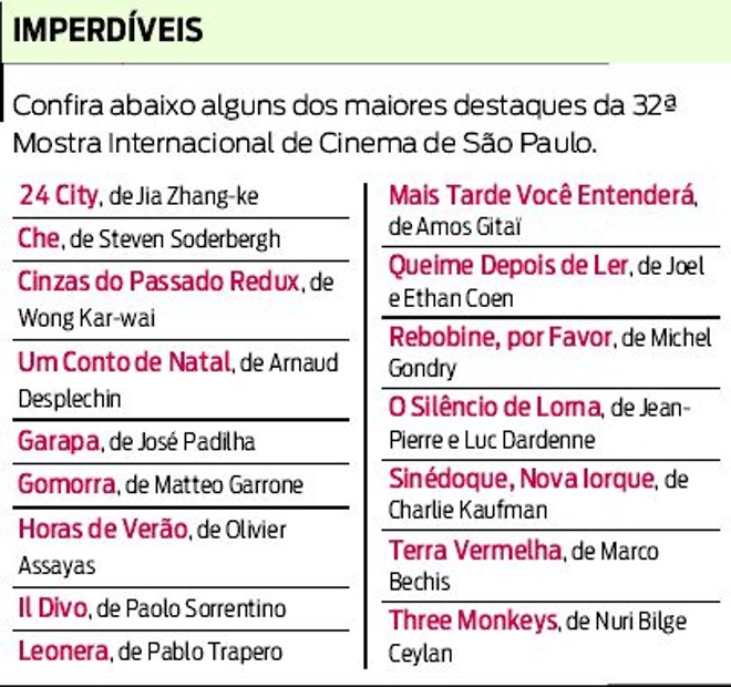 Confira alguns dos maiores destaques da 32º Mostra Internacional de Cinema de São Paulo | 