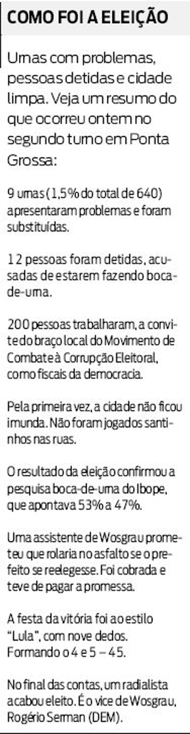 Veja como transcorreu a eleição em Ponta Grossa |