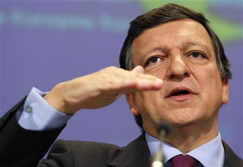 O Presidente da Comissão Européia, José Manuel Barroso, em uma coletiva de imprensa sobre a crise financeira em Bruxelas | Reuters/Francois Lenoir