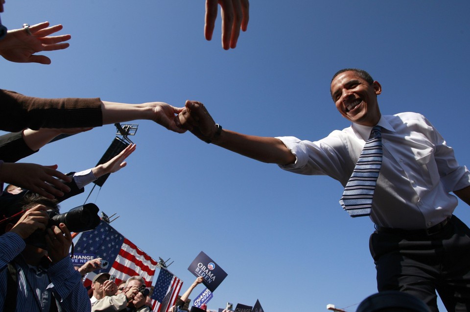 Obama lidera pesquisas de intenção de voto entre eleitorado norte-americano: democrata recebe apoio de cidadãos de Iowa | Jason Reed / Reuters