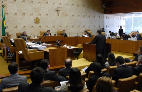 Sessão do STF de ontem: sete ministros foram favoráveis a Eduardo, um contra e três faltaram | Wilson Dias/ABr