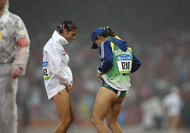 Atletas não se intimidam com presença de público e fotógrafos |