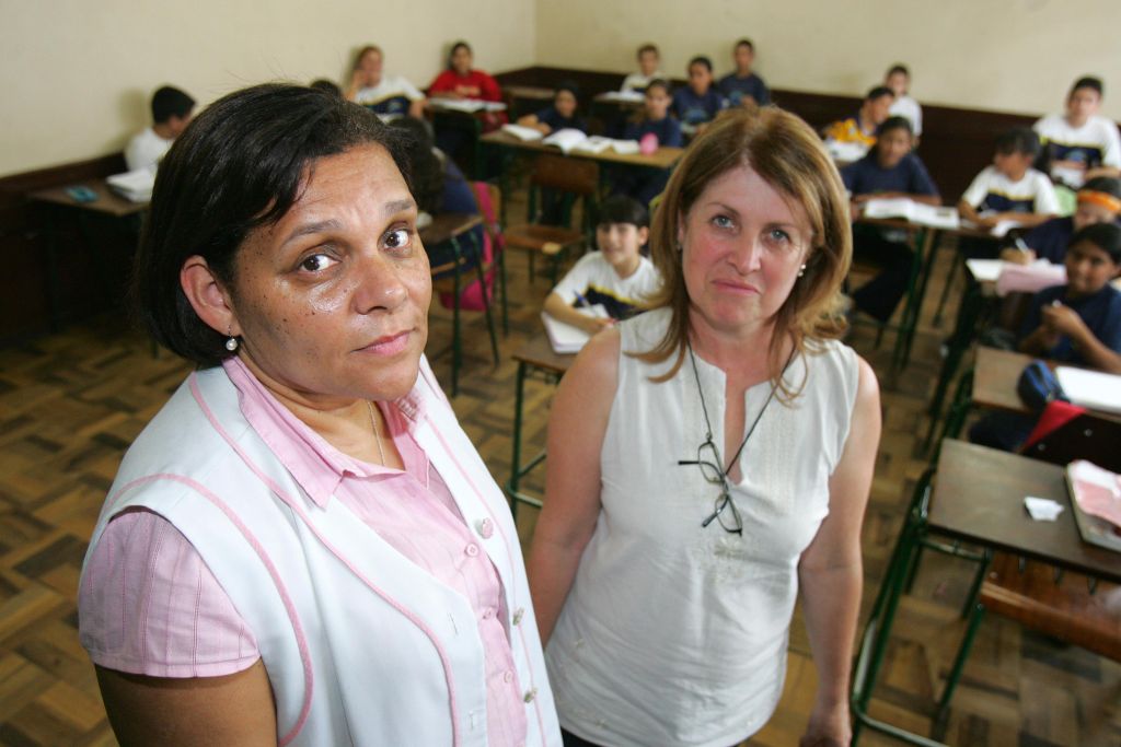 As professoras Sirlene e Lorena, da Colbacchini: medidas simples contra a evasão | Ivonaldo Alexandre/Gazeta do Povo
