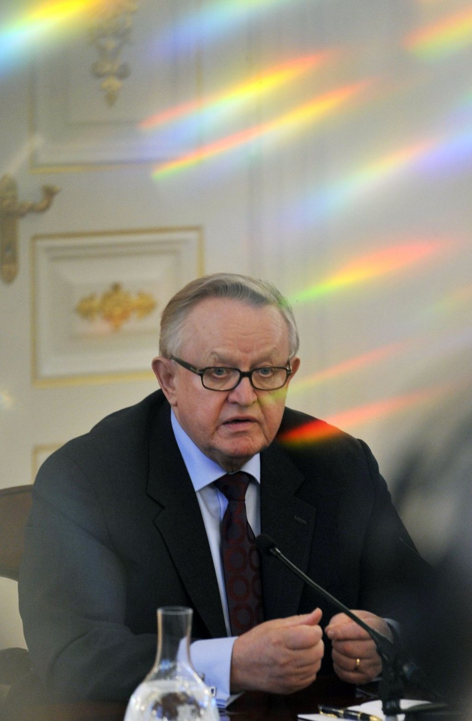 Ex-presidente da Finlândia recebe o Nobel da Paz Ahtisaari: Prêmio é um
reconhecimento a tudo o que
fiz ao longo da minha vida | Markku Ulander/AFP