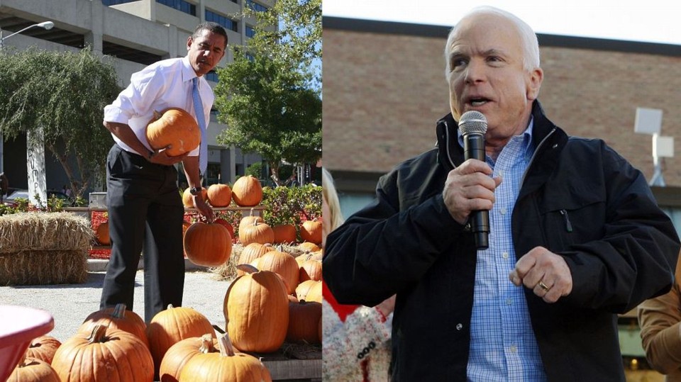 Chance de McCain virar o jogo sobre Obama parece improvável, a cinco dias da eleição: acontecimentos de eleições passadas fazem com que possibilidade continue existindo | Brian Snyder / Jason Reed / Reuters