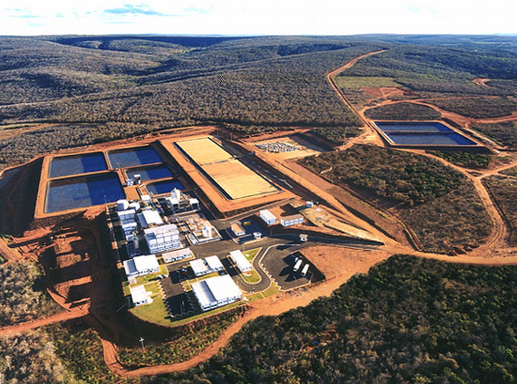 Usina de beneficiamento de urânio de Caetité, na Bahia | Reprodução / INB