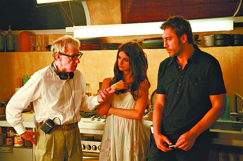 Woody Allen ao lado de Penélope Cruz e Javier Bardem | Divulgação