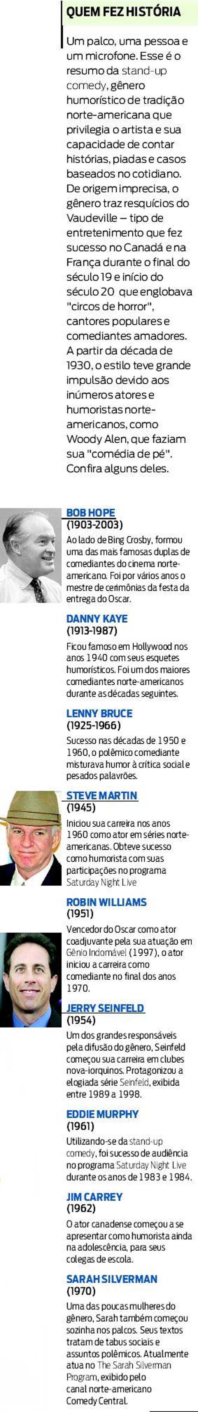 Entenda mais sobre o gênero humorístico de tradição norte-americana stand-up comedy | 